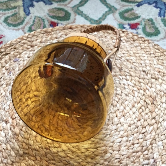 MCM Vintage Takahashi hand blown Amber Glass Jar - Picture 3 of 3